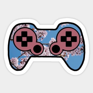 cherry blossom game controller Sticker